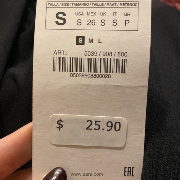 ZARA, BODYSUIT, BLACK, SMALL - Picture 3 of 3